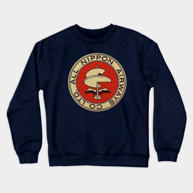 All Nippon Airways Crewneck Sweatshirt by Midcenturydave